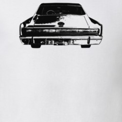 1966 Charger Rear View Light Color T Shirt