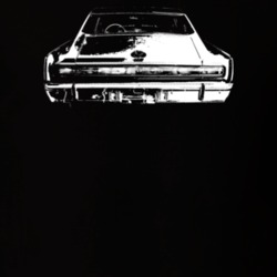 1966 Charger Rear View Dark Color T Shirt