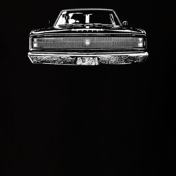 1966 Charger Grill View Dark Color T Shirt