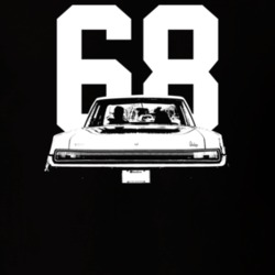1968 Polara Rear View With Year Dark Color T Shirt