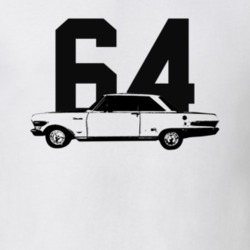 1964 Nova Side View With Year Light Color T Shirt
