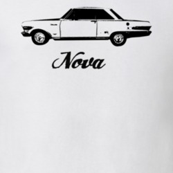 1964 Nova Side View With Model Light Color T Shirt