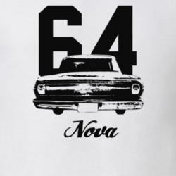 1964 Nova Rear View With Year And Model Light Color T Shirt