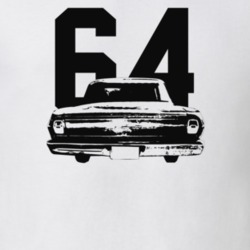 1964 Nova Rear View With Year Light Color T Shirt