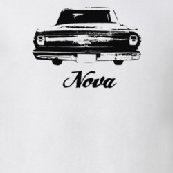 1964 Nova Rear View With Model Light Color T Shirt