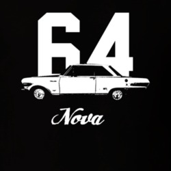 1964 Nova Side View With Year And Model Dark Color T Shirt