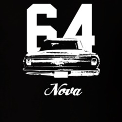 1964 Nova Rear View With Year And Model Dark Color T Shirt