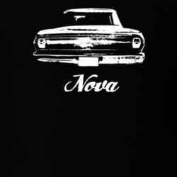 1964 Nova Rear View With Model Dark Color T Shirt