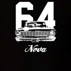 1964 Nova Grill View With Year And Model Dark Color T Shirt