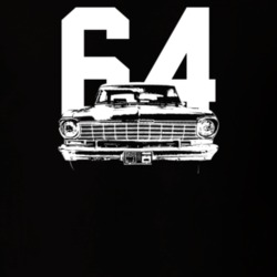 1964 Nova Grill View With Year Dark Color T Shirt