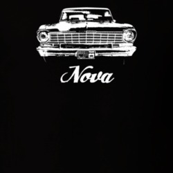 1964 Nova Grill View With Model Dark Color T Shirt