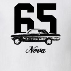 1965 Nova Side View With Year And Model Light Color T Shirt