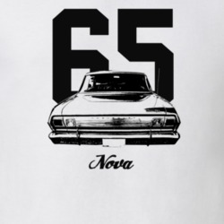 1965 Nova Rear View With Year And Model Light Color T Shirt