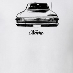 1965 Nova Rear View With Model Light Color T Shirt