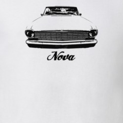 1965 Nova Grill View With Model Light Color T Shirt