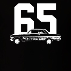 1965 Nova Side View With Year Dark Color T Shirt