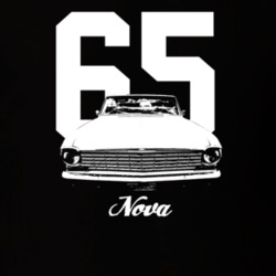 1965 Nova Grilll View With Year And Model Dark Color T Shirt