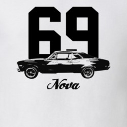 1969 Nova Side View With Year And Model Light Color T Shirt