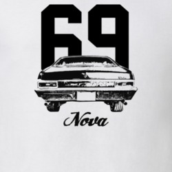 1969 Nova Rear View With Year And Model Light Color T Shirt