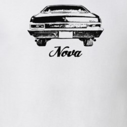 1969 Nova Rear View With Model Light Color T Shirt