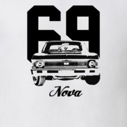 1969 Nova Grill View With Year And Model Light Color T Shirt