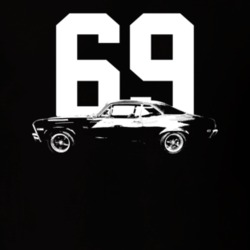 1969 Nova Side View With Year Dark Color T Shirt