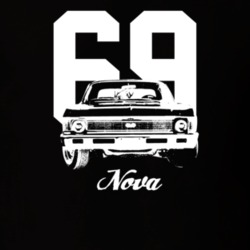 1969 Nova Grill View With Year And Model Dark Color T Shirt