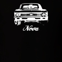 1969 Nova Grill View With Model Dark Color T Shirt