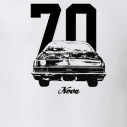 1970 Nova Rear View With Year And Model Light Color T Shirt