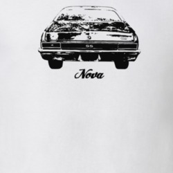 1970 Nova Rear View With Model Light Color T Shirt