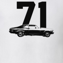 1971 Nova Side View With Year Light Color T Shirt