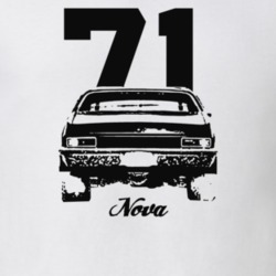 1971 Nova Rear View With Year And Model Light Color T Shirt