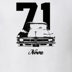 1971 Nova Grill View With Year And Model Light Color T Shirt