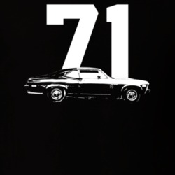 1971 Nova Side View With Year Dark Color T Shirt