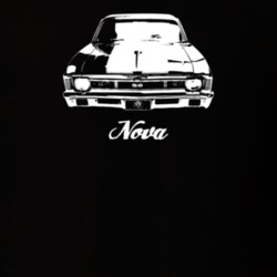 1971 Nova Grill View With Model Dark Color T Shirt