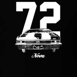1972 Nova Rear View With Year And Model Dark Color T Shirt