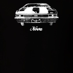 1972 Nova Rear View With Model Dark Color T Shirt
