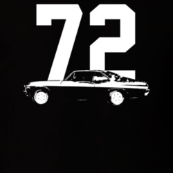 1972 Nova Side View With Year Dark Color T Shirt
