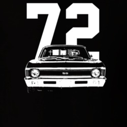 1972 Nova Grill View With Year Dark Color T Shirt