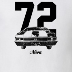1972 Nova Rear View With Year And Model Light Color T Shirt