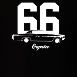 1966 Caprice Side View With Year And Model Dark Color T Shirt