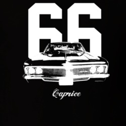1966 Caprice Grill View With Year And Model Dark Color T Shirt