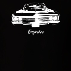 1966 Caprice Grill View With Model Dark Color T Shirt