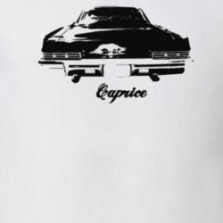 1966 Caprice Rear View With Model Light Color T Shirt
