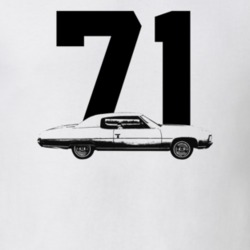 1971 Caprice Side View With Year Light Color T Shirt