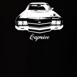 1972 Caprice Grill View With Model Dark Color T Shirt