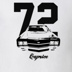1972 Caprice Grill View With Year And Model Light Color T Shirt