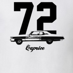1972 Caprice Side View With Year And Model Light Color T Shirt