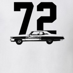 1972 Caprice Side View With Year Light Color T Shirt