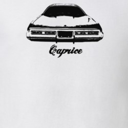 1972 Caprice Rear View With Model Light Color T Shirt